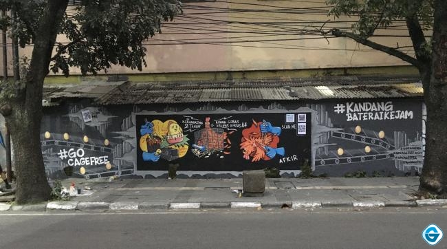 AFJ bersama AFFA Gelar Kampanye Seni Jalanan Serentak di 7 Kota, Untuk Indonesia Bebas Kandang Baterai